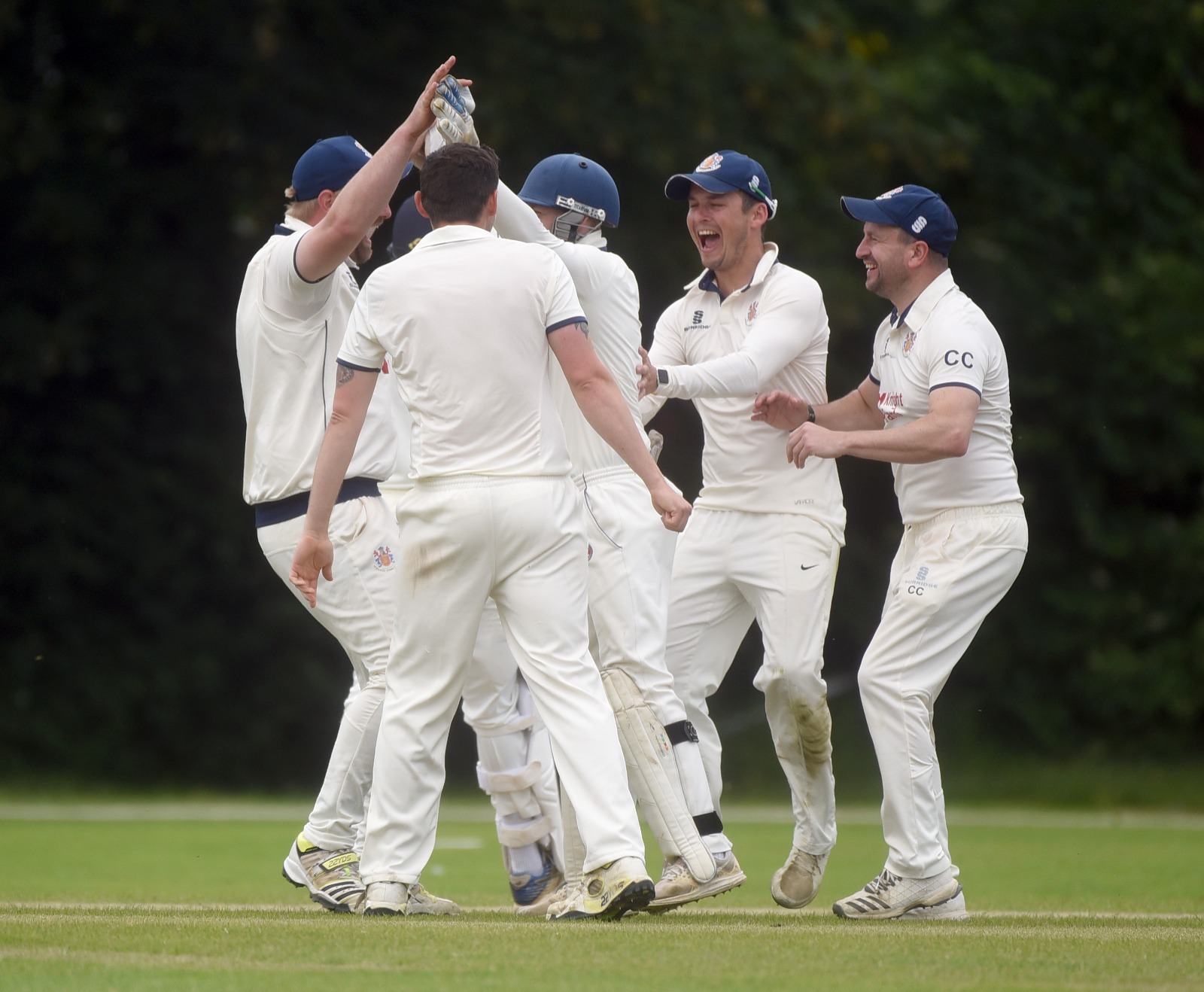 Wisbech Town cricket club celebrating a win
